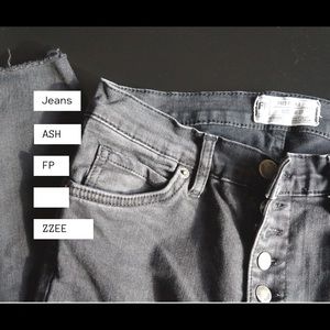 Free people, ash gray jeans